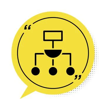 Black Algorithm icon isolated on white background. Algorithm symbol design from Stock Illustration