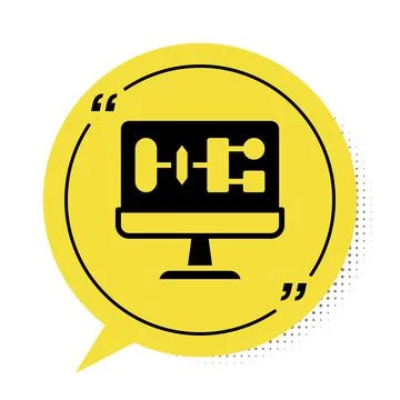 Black Algorithm icon isolated on white background. Algorithm symbol design from 库存插图