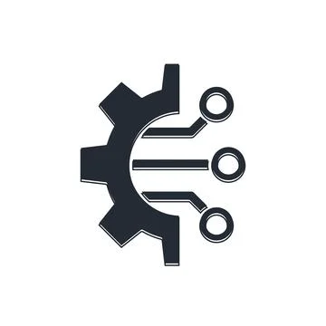 Black Algorithm icon isolated on white background. Algorithm symbol design .. Stock Illustration