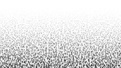 Black Alphabet Gradient On White Background Stock Illustration