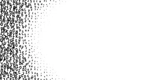 Black Alphabet Gradient On White Background 스톡 일러스트