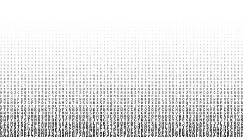 Black Alphabet Gradient On White Background Illustrazione stock