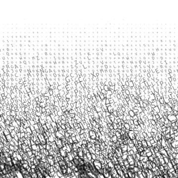 Black Alphabet Gradient On White Background イラスト素材