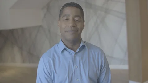Black American businessman portrait to camera Stock-Footage 94237694