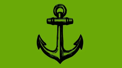 Black anchor line boil effect animation Stock Footage 341963800