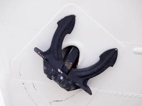 Black anchor Foto stock
