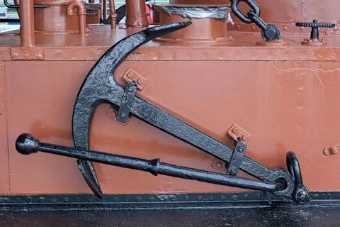 Black anchor. Stock Photos