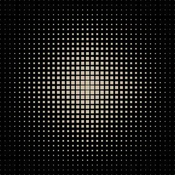 Black and beige background with dotted halftone pattern. Illustrazione stock
