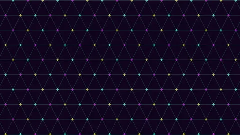 Black and blue geometric pattern with diamond center and grid circles Stock Footage 267048723