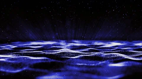 Black And Blue Glowing Particles Animation Loop  Stock-Footage 224935250