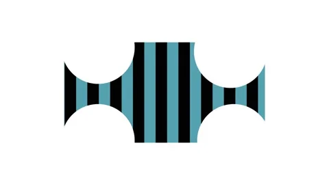 Black and blue horizontal block stripes animation video on white background Stock Footage 343365674