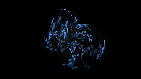 Black and blue rotating figure Stock Footage 104979031