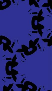 Black and Blue Shapes Pattern Stock Illustration