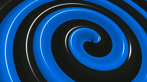 Black and Blue Spiral Waves, Background, Unique Design, Paints, Exclusive Stock Footage 303183435