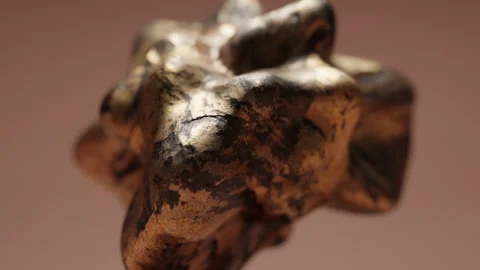 Black and brown Cgi Object Morphing and Floating Stock Footage 253609337