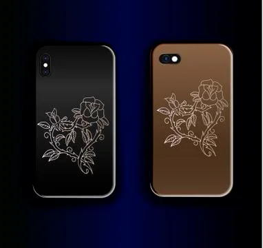 Black and brown gradient - trend of the season - print for smartphone Stock Illustration