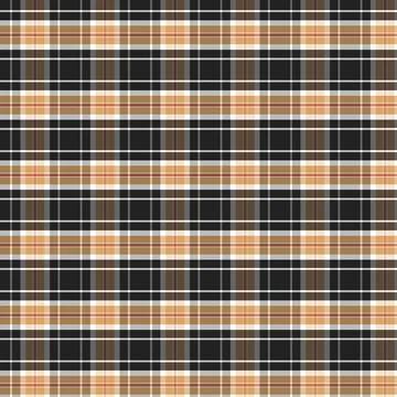 Black and Brown Plaid Pattern Seamless Tartan Grid Background イラスト素材