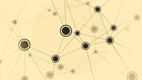 Black and brown points of network. Conceptual illustration イラスト素材