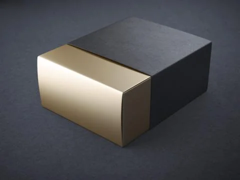 Black and gold box Stock Illustration