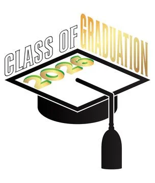 Black and gold class of 2026 Graduation design template. Vintage party invi.. Stock Illustration