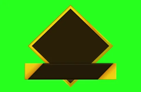 Black and Gold Diamond Text Box Shape Stock Footage 332728688