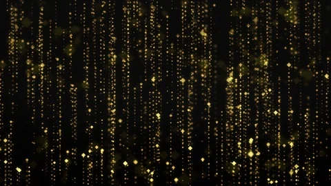 Black and Gold firework rain and particle background and star dust effect Stock Footage 89783430