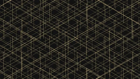 Black and gold geometric pattern sleek and modern grid design with elegant touch Stock Footage 278064433