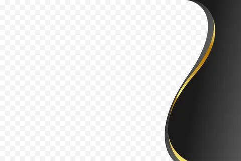 Black and gold wavy vector background designed for header and footer borders. Stock Illustration