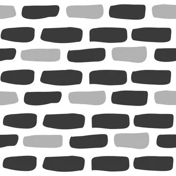 Black and gray bricks seamless pattern vector Stock Illustration