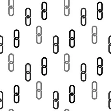 Black and gray Chain pattern Seamless texture. Vector bokeh background Illustrazione stock