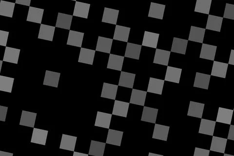 Black and gray checkered pattern with squares and lines Stock Illustration
