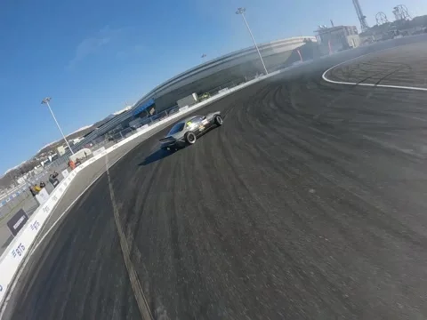 Black and gray drift car 動画素材 183756252
