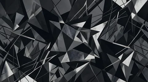 Black and gray geometric triangular abstract background 스톡 일러스트