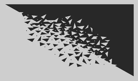 Black and Gray Triangular Fragment Pattern Illustrazione stock