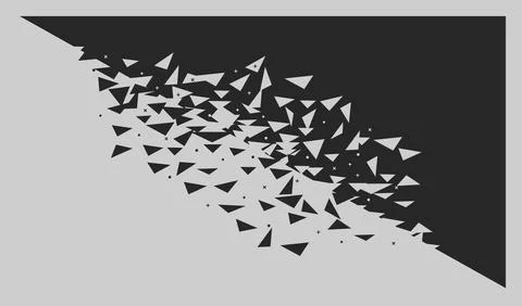 Black and Gray Triangular Fragment Pattern Illustrazione stock