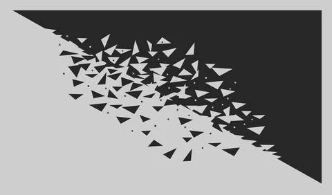Black and Gray Triangular Fragment Pattern Illustrazione stock