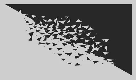 Black and Gray Triangular Fragment Pattern Illustrazione stock
