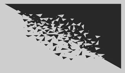 Black and Gray Triangular Fragment Pattern Illustrazione stock