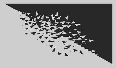 Black and Gray Triangular Fragment Pattern Illustrazione stock