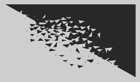 Black and Gray Triangular Fragment Pattern Illustrazione stock
