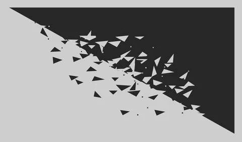 Black and Gray Triangular Fragment Pattern Illustrazione stock