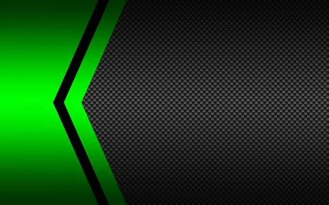 Black and green abstract vector background with carbon fibre pattern Stock Illustration