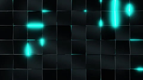 A black and green checkered pattern on a wall. Looped animation Stock Footage 273483126