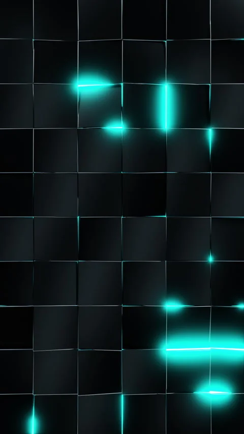 A black and green checkered pattern on a wall. Vertical looped animation Stock Footage 308010133