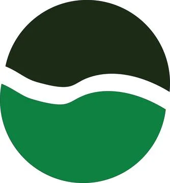 Black and green half circle split design Illustrazione stock