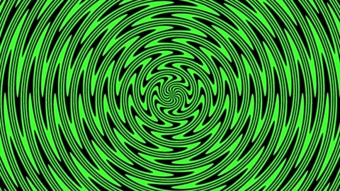 Black and Green Illusion Effect Seamless Loop Animation Green Screen Background Video stock 303384860