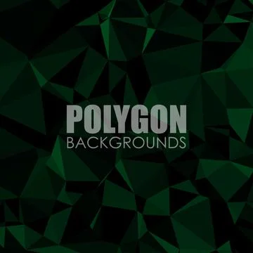 Black and Green Polygonal background Stock Illustration