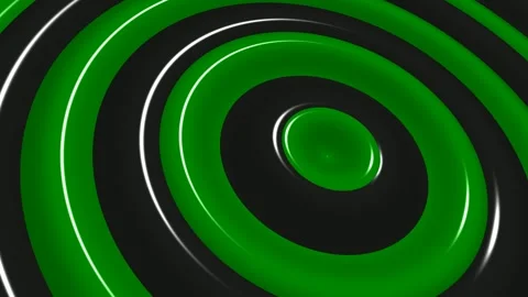 Black and Green Ring Waves, Background, Unique Design, Paints, Exclusive Stock Footage 303183359