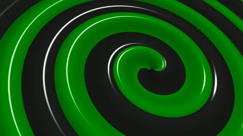 Black and Green Spiral Waves, Background, Unique Design, Paints, Exclusive Stock Footage 303183371