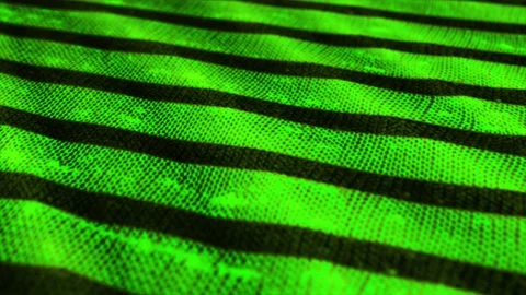 Black and green striped pattern texture background. Linen cotton macro shot,  Stock Footage 147224149